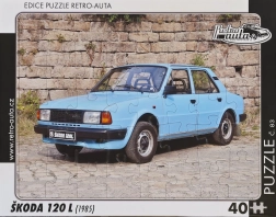 Retro auta puzzle Škoda 120 L 40 dílků