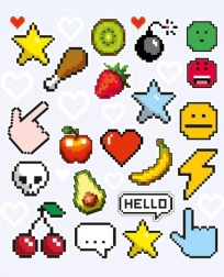 Náplasti Pixele malý arch