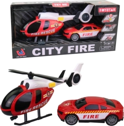 Vrtulník s Hasičským Vozem