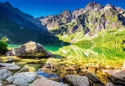 Puzzle 1500 dílků Morské oko – východ slunce, Tatry