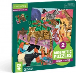 Mudpuppy magnetické puzzle Safari a džungle pro děti