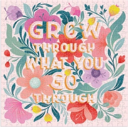 čtvercové puzzle galison grow through what you go through – 500 dílků