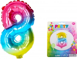 Duhový nafukovací balónek číslo 8