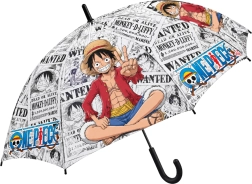 Dětský automatický deštník One Piece s motivem Luffyho, 48,5 cm, černý