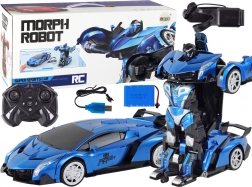 RC transformující auto–robot 1:10, modré, ovládání gesty