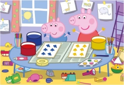 Puzzle peppa pig výtvarník 24 dílků