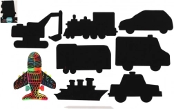 Škrabací obrázky dopravní prostředky