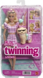 Barbie dvojitý kostým s mašlí – panenka s pejskem