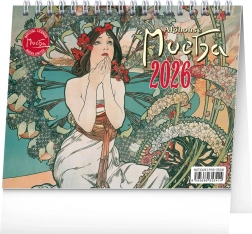 Stolní kalendář Alfons Mucha 2026