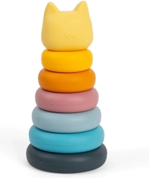 Silikonová stohovací hračka ve tvaru kočky