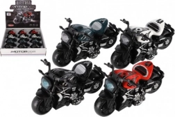 Mini motorka kov/plast na zpětné natažení - 4 barvy