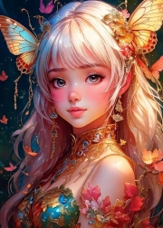 Puzzle BLUEBIRD Motýlí dívka 300 dílků