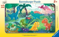 Puzzle Roztomilí dinosauři 15 dílků Ravensburger