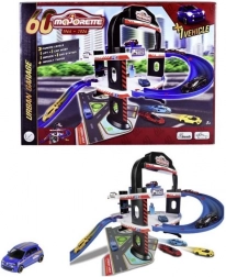 Majorette městská garáž k 60. výročí, 3patrový parkovací komplex s autem Renault 1:64