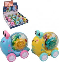 Šnek se setrvačníkem a světlem