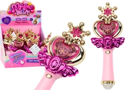 kouzelná hůlka pro malé princezny s barevným světlem a zvuky – růžová
