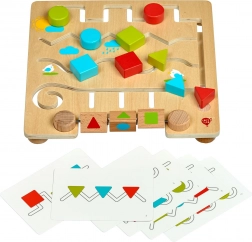 Dřevěné bludiště s geometrickými tvary a předlohami LUCY & LEO