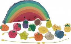 Dřevěné navlékací korálky ovoce a zelenina