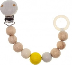 Hess klips na dudlík nature žlutý