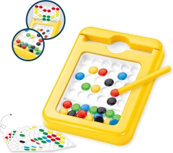 Tabulka s barevnými magnetkami