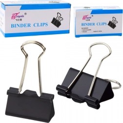 Univerzální kancelářské svorky, pružinová ocel, černé, 25 mm, 12 ks