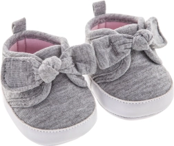 Botičky pro panenku – šedé tenisky s mašličkou