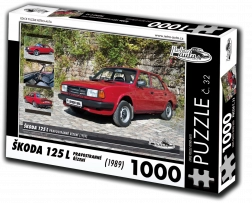 Puzzle Retro-auta Škoda 125 L pravostranné řízení (1989) – 1000 dílků
