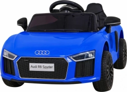 Elektrické autíčko AUDI R8 Spyder pro děti – modré s dálkovým ovládáním, EVA koly a MP3