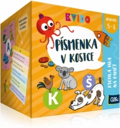 kvído písmenka v kostce – vzdělávací rodinná hra