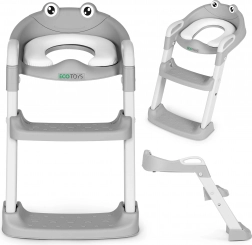 Toaletní sedátko pro děti se schůdky a žebříkem, modré, ECOTOYS