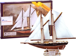 3D puzzle plachetnice BLUENOSE – dřevěný model lodi