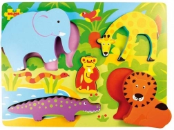 Dřevěné vkládací puzzle Safari BIGJIGS TOYS