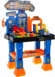 Interaktivní autoservis 4 v 1 pro děti 3+ se stolkem, myčkou, čerpací stanicí, autíčkem a vrtačkou
