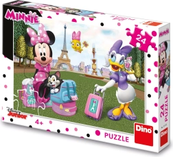 Puzzle Minnie a Daisy v Paříži 24 dílků
