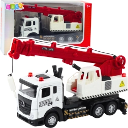 Dětský jeřábový nákladní vůz s kovovou kabinou, světly a zvuky