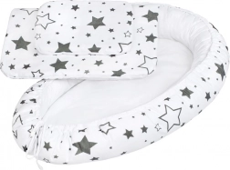 luxusní hnízdečko s peřinkou pro miminko new baby šedé hvězdy