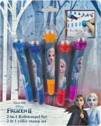 Sada razítek 2v1 Frozen – kreativní fixy s válečkovým razítkem