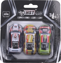 Kovové autíčko na zpětné natažení – sada 3 ks