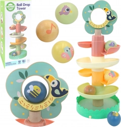 Dřevěný spirálový kuličkodráha WOOPIE GREEN 6 dílů