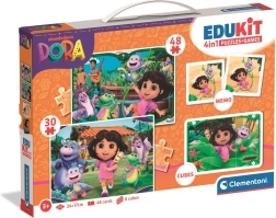Vzdělávací set Edukit Dora – puzzle, pexeso a kostky od Clementoni