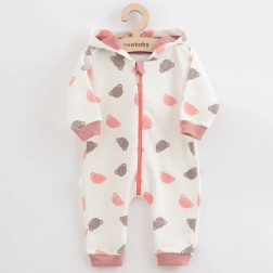 Kojenecký teplákový overal New Baby Little One růžový