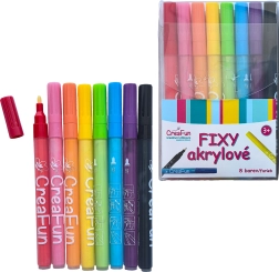 CreaFun akrylové fixy 8 barev