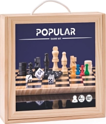 Velký soubor her 7v1 v dřevěné krabici