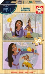 educa dřevěné puzzle přání 2×50 dílků