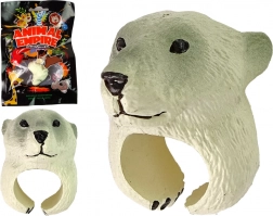 Nastavitelný dětský prsten s hlavou ledního medvěda