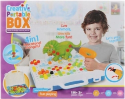 Šroubovací stavebnice s vrtačkou a kufříkem, 188 dílků