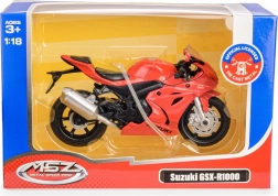 Motocyklový model 1:18 suzuki gsx‑r1000 červený