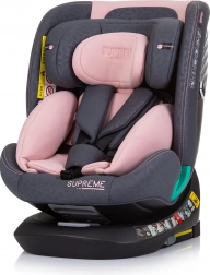 Autosedačka CHIPOLINO Supreme i-Size 40–150 cm s ISOFIX a otočnou základnou 360° – Flamingo