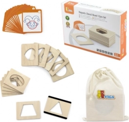 Dřevěné magnetické šablony s tvary pro malování