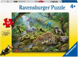 Ravensburger puzzle Zvířata deštného pralesa 60 dílků